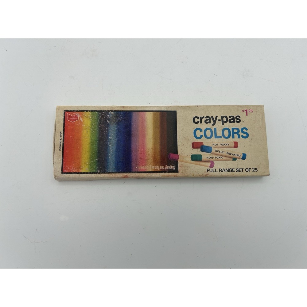 Vintage Box of Cray-Pas Colors Vintage Pastels 25 Full Range